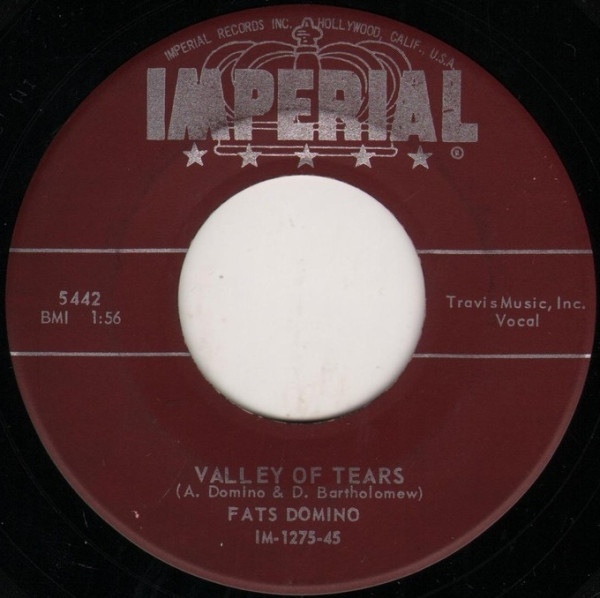Fats Domino - Valley Of Tears / It's You I Love (7", Single, Ind)