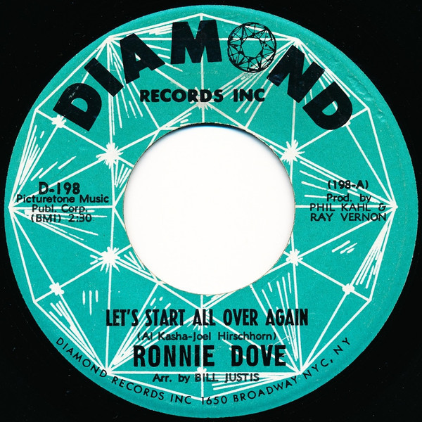 Ronnie Dove - Let's Start All Over Again / That Empty Feeling - Diamond Records Inc - D-198 - 7", Single 889291177