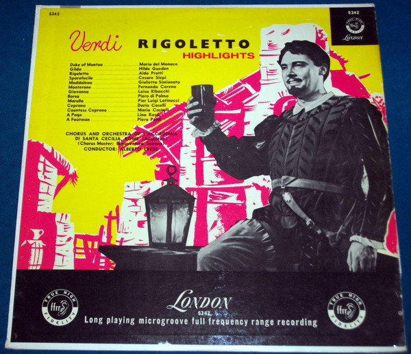 Alberto Erede - Verdi* - Highlights From Rigoletto  (LP, Mono)