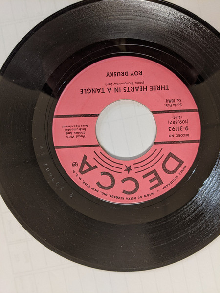 Roy Drusky - Three Hearts In A Tangle / I'd Rather Loan You Out (7")
