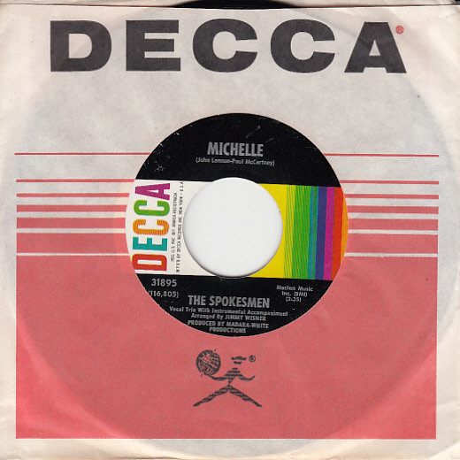 The Spokesmen - Michelle / Better Days Are Yet To Come - Decca - 31895 - 7", Single 890968603