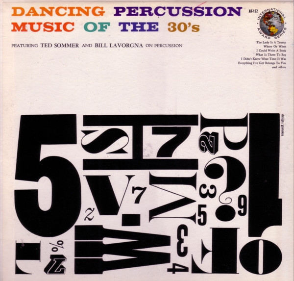 Ted Mazio Percussion Group, Ted Sommer*, Bill Lavorgna - Dancing Percussion Music Of The 30's (LP)