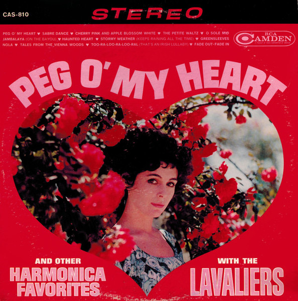 The Lavaliers Led By Eddy Manson - Peg O' My Heart And Other Harmonica Favorites - RCA Camden - CAS-810 - LP 903490238