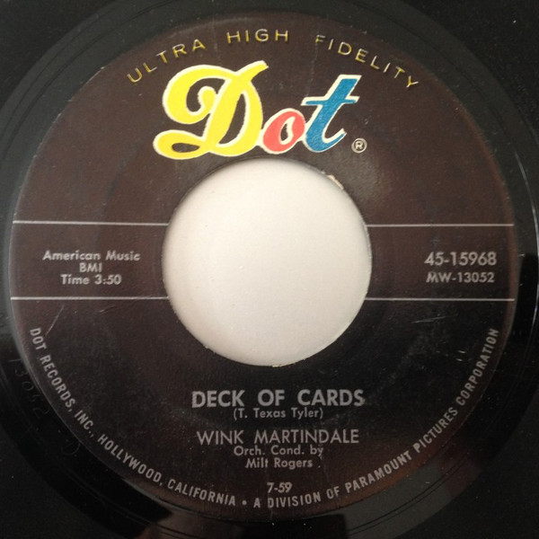Wink Martindale - Deck Of Cards / Now You Know How It Feels (7", Single)