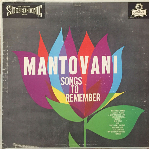 Mantovani And His Orchestra - Songs To Remember - London Records, London Records - PS 193, PS.193 - LP 910663446