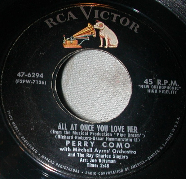 Perry Como - All At Once You Love Her (7", Single)