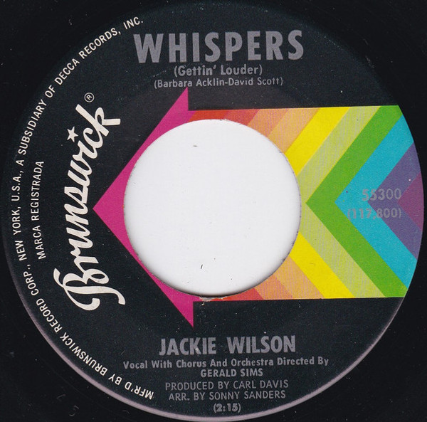 Jackie Wilson - Whispers (7", Pin)