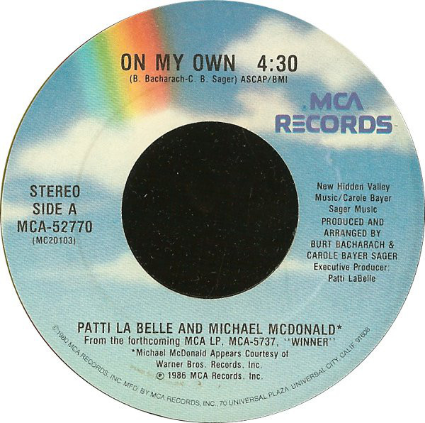 Patti LaBelle & Michael McDonald - On My Own (7")