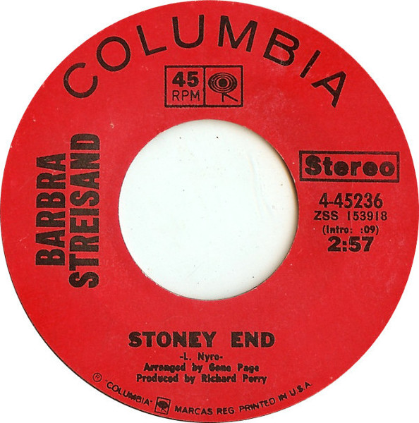 Barbra Streisand - Stoney End (7", Styrene, Pit)