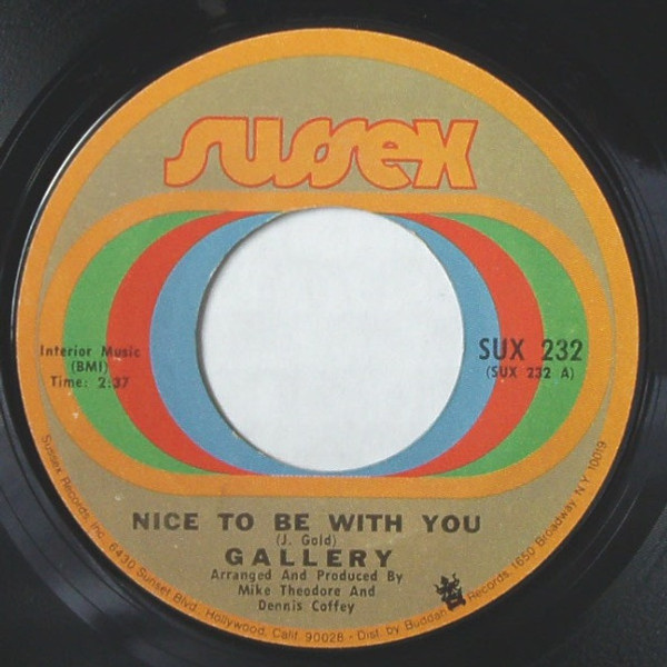 Gallery (2) - Nice To Be With You / Ginger Haired Man - Sussex - SUX 232 - 7", Single 919204088