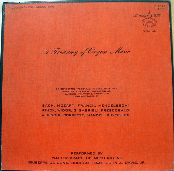Various - A Treasury Of Organ Music (5xLP + Box, Comp)