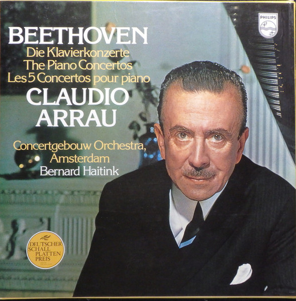 Beethoven*, Claudio Arrau, Concertgebouw Orchestra, Amsterdam*, Bernard Haitink - Die Klavierkonzerte = The Piano Concertos = Les 5 Concertos Pour Piano (4xLP, Comp, RE, Box)