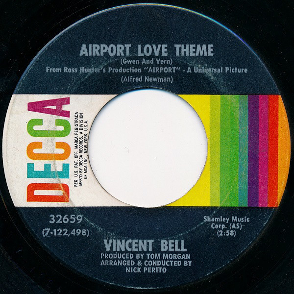 Vincent Bell* - Airport Love Theme (7", Single)