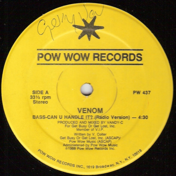 Venom (6) - Bass-Can U Handle It? (12")