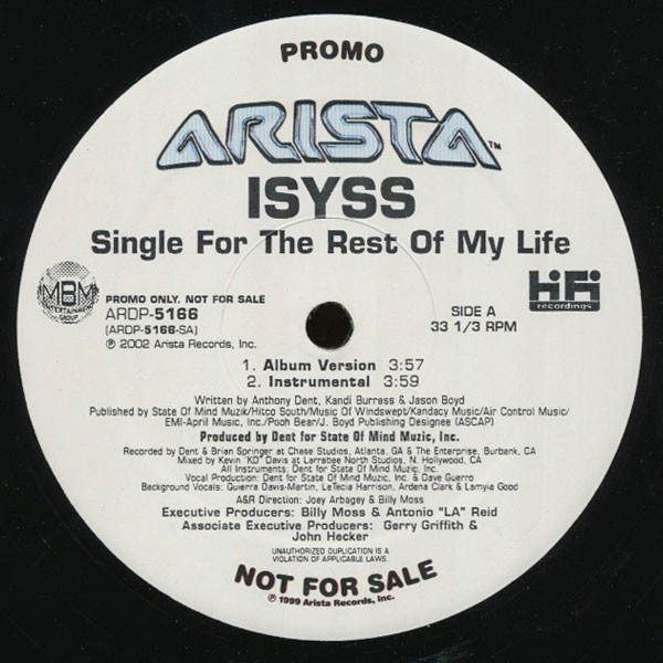 Isyss - Single For The Rest Of My Life (12", Promo)