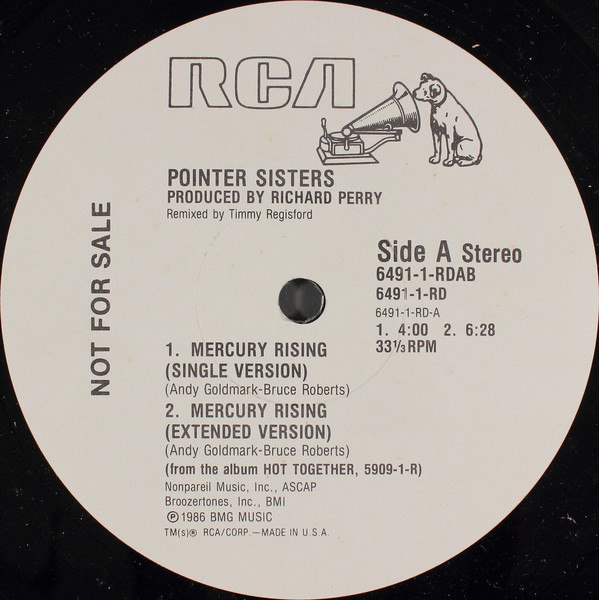 Pointer Sisters - Mercury Rising (12", Promo)