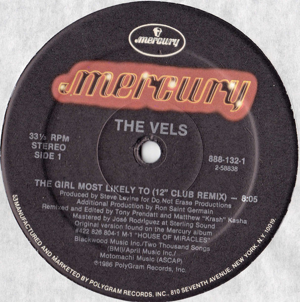 The Vels - The Girl Most Likely To (12")
