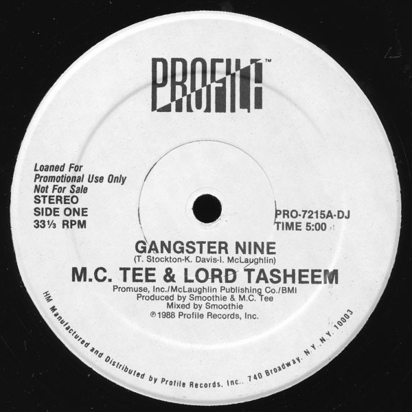 M.C. Tee & Lord Tasheem* - Gangster Nine (12", Promo)
