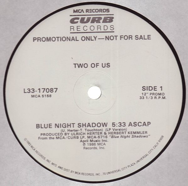 Two Of Us - Blue Night Shadow (12", Promo)