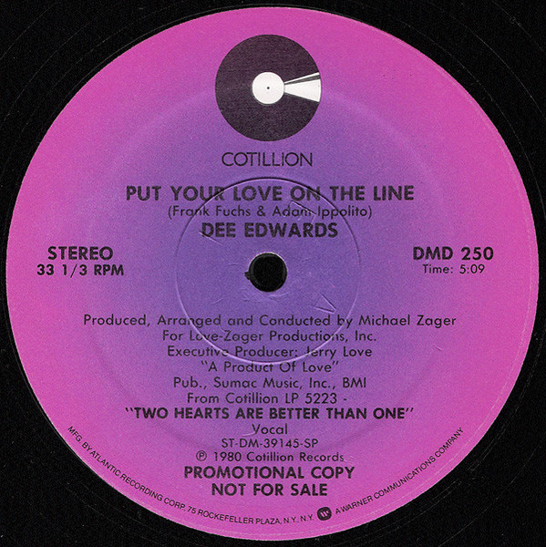 Dee Edwards - Put Your Love On The Line - Cotillion - DMD 250 - 12", Promo 940984462