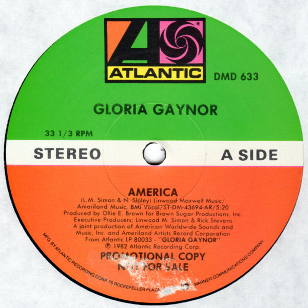 Gloria Gaynor - America (12", Promo)