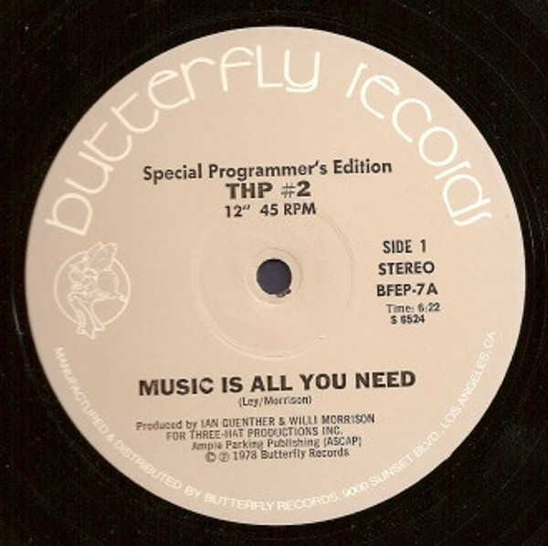THP #2* - Music Is All You Need (12", Promo)