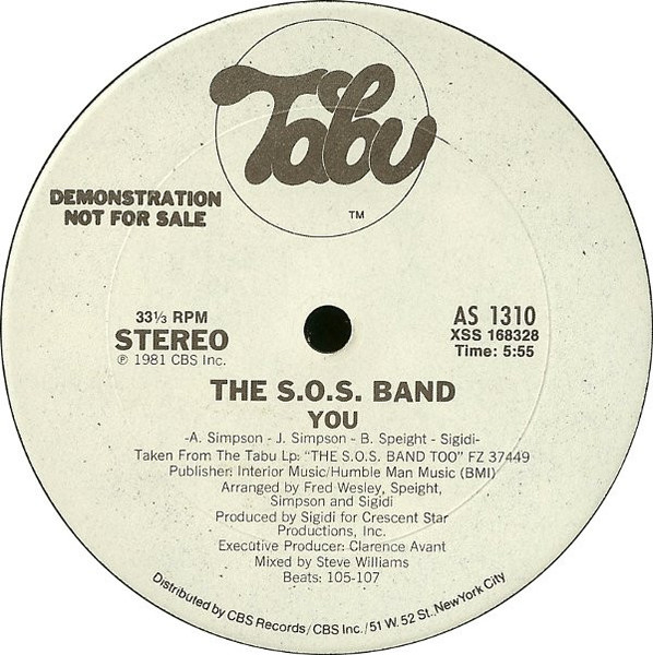 The S.O.S. Band - You (12", Promo)