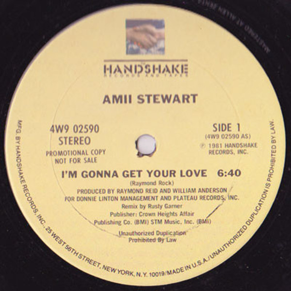 Amii Stewart - I'm Gonna Get Your Love (12", Promo)