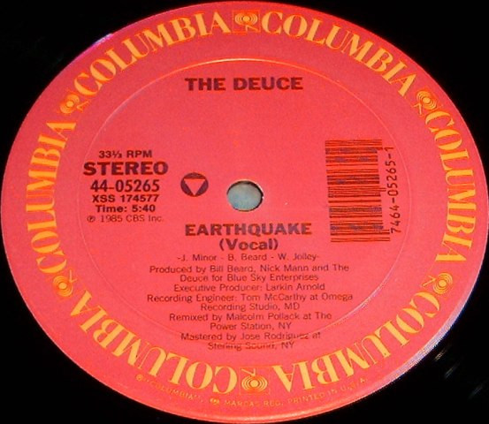 The Deuce (2) - Earthquake - Columbia - 44-05265 - 12" 942032807
