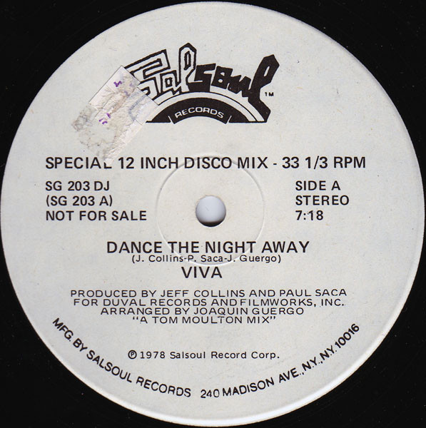 Viva (2) - Dance The Night Away (12", Single, Promo)