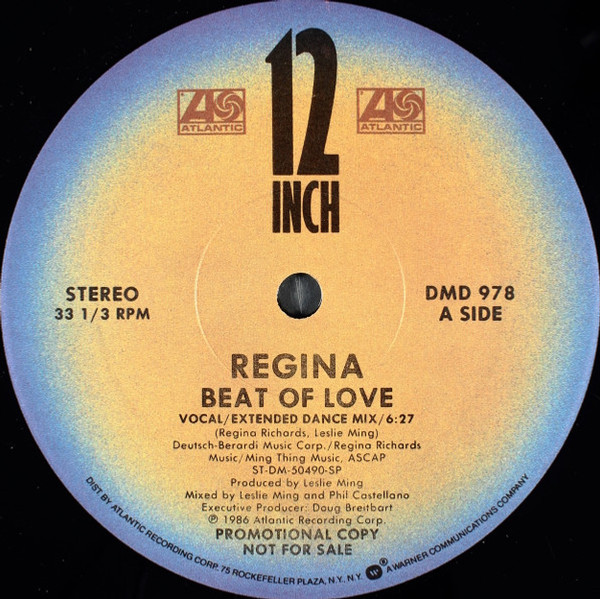 Regina (2) - Beat Of Love (12", Single, Promo)