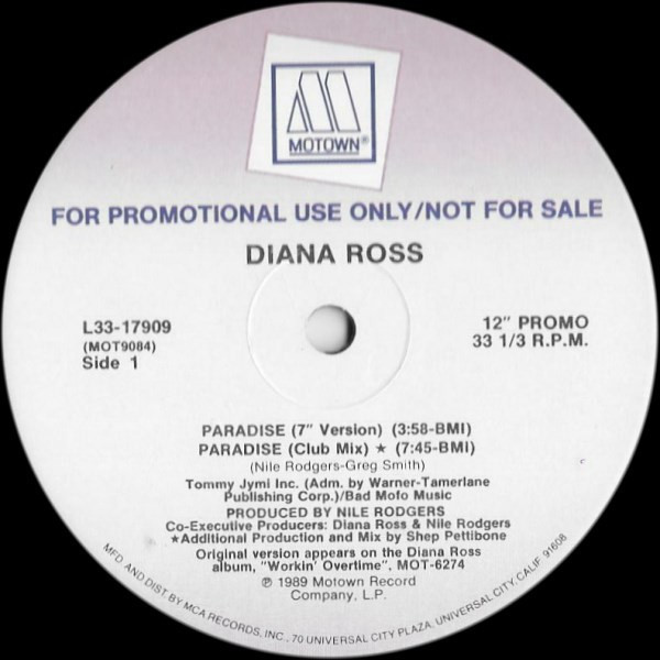 Diana Ross - Paradise (12", Promo)