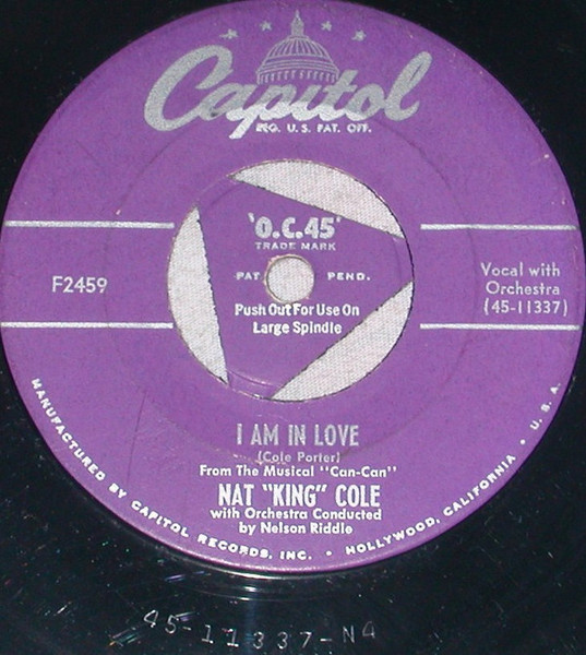 Nat King Cole - I Am In Love / My Flaming Heart (7", Single)