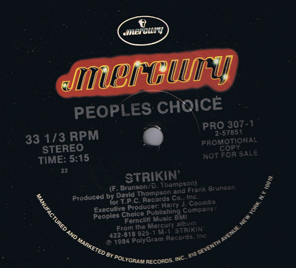 Peoples Choice* - Strikin' (12", Promo)