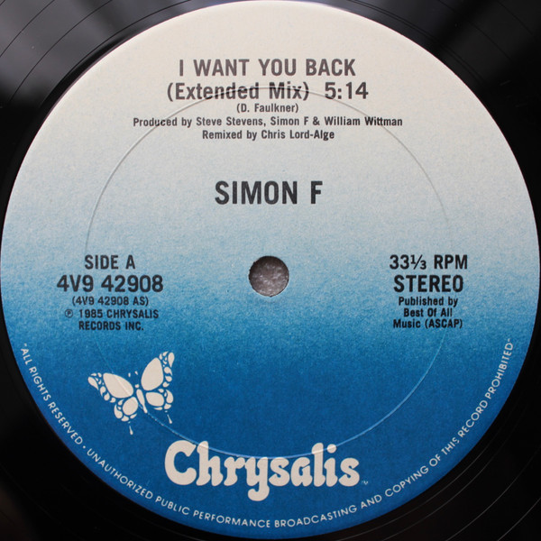 Simon F* - I Want You Back (12")
