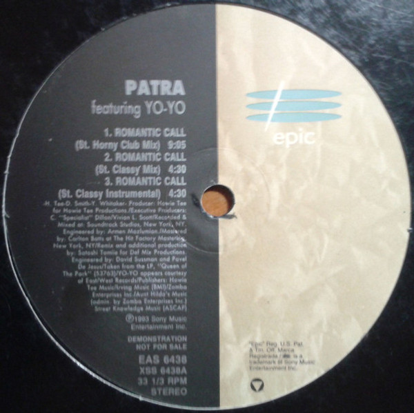 Patra Featuring Yo-Yo - Romantic Call (12", Promo)