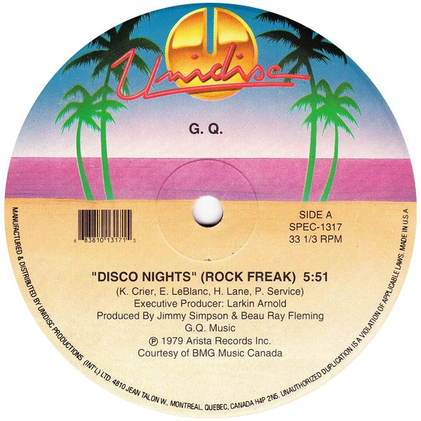 G.Q.* / Robey - Disco Nights (Rock Freak) / One Night In Bangkok (12")