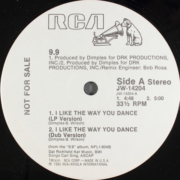9.9 - I Like The Way You Dance (12", Promo)