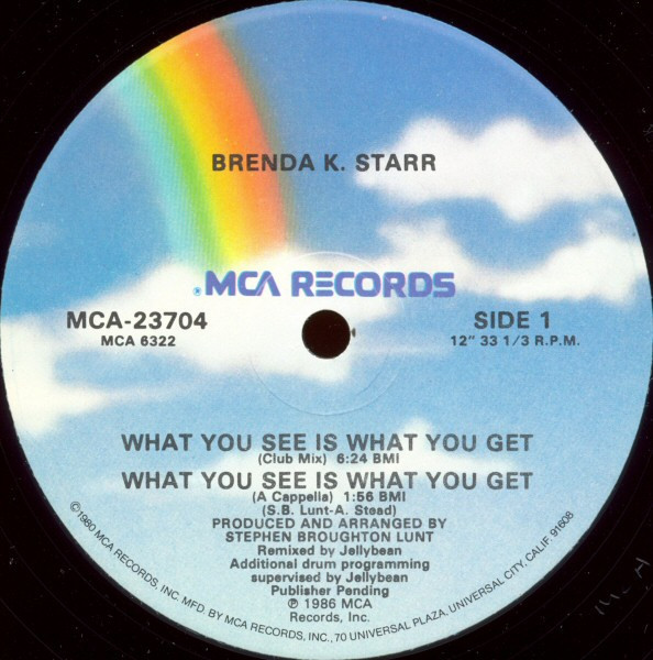 Brenda K. Starr - What You See Is What You Get (12")