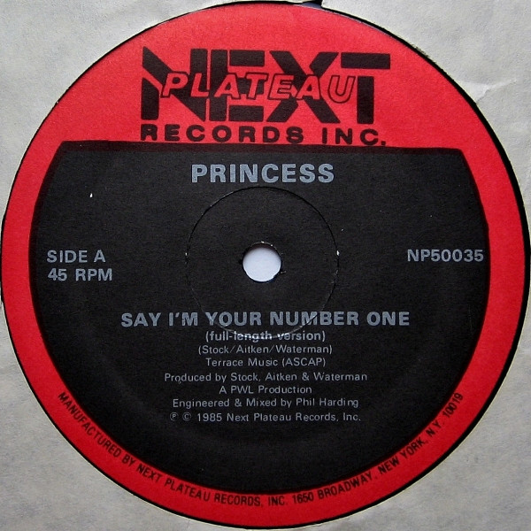 Princess - Say I'm Your Number One (12", Pla)