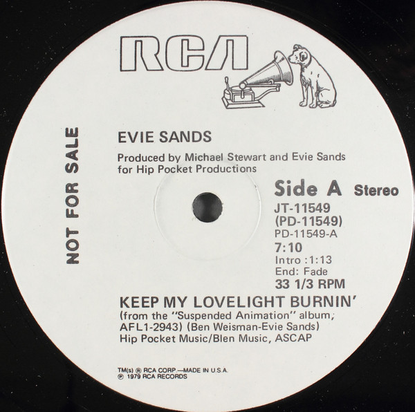 Evie Sands - Keep My Lovelight Burnin' (12", Mono, Promo)