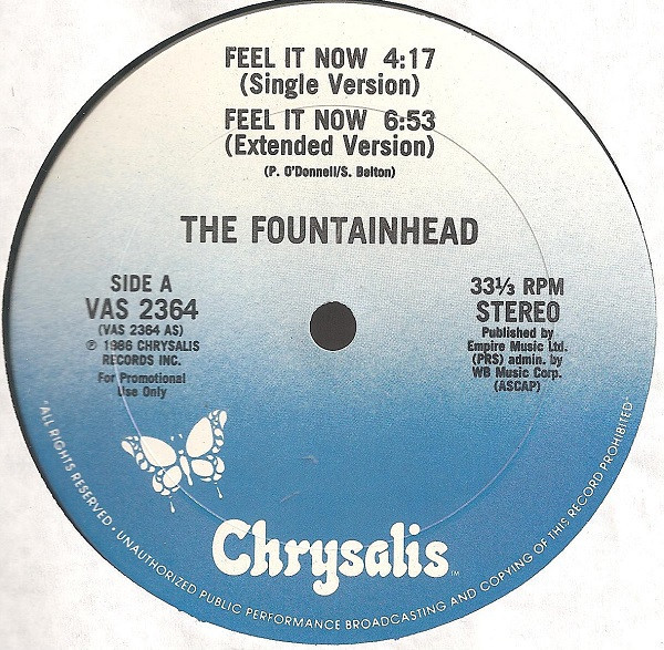 The Fountainhead - Feel It Now / Rhythm Method (12", Single, Promo)