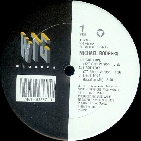 Michael Rodgers - I Got Love - WTG Records - 41 68867 - 12" 945796335