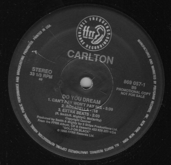 Carlton - Do You Dream (12", Promo)