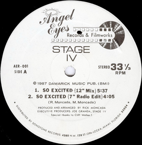 Stage IV - So Excited - Angel Eyes Records - AER-001 - 12" 946424850