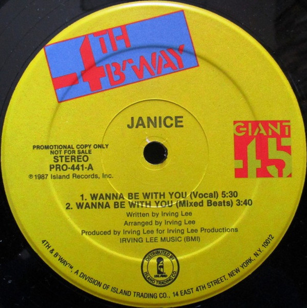 Janice - Wanna Be With You (12", Promo)