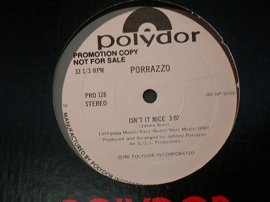 Porrazzo* - Isn't It Nice (12", Promo)