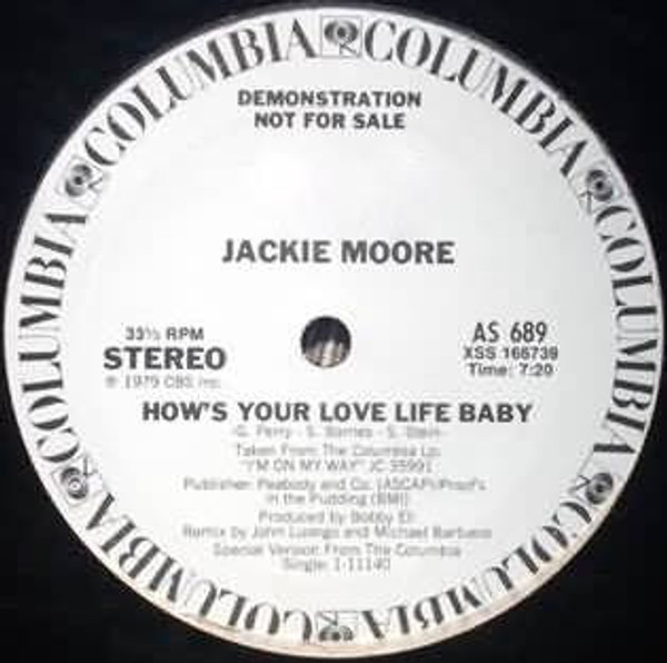 Jackie Moore - How's Your Love Life Baby (12", Promo)