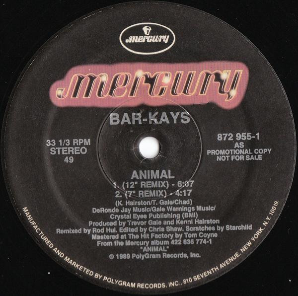 Bar-Kays - Animal / Time Out (12", Promo)