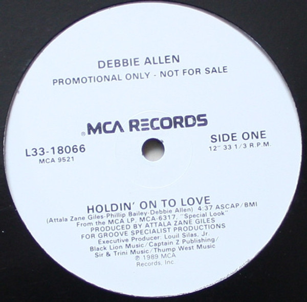 Debbie Allen - Holdin' On To Love (12", Promo)